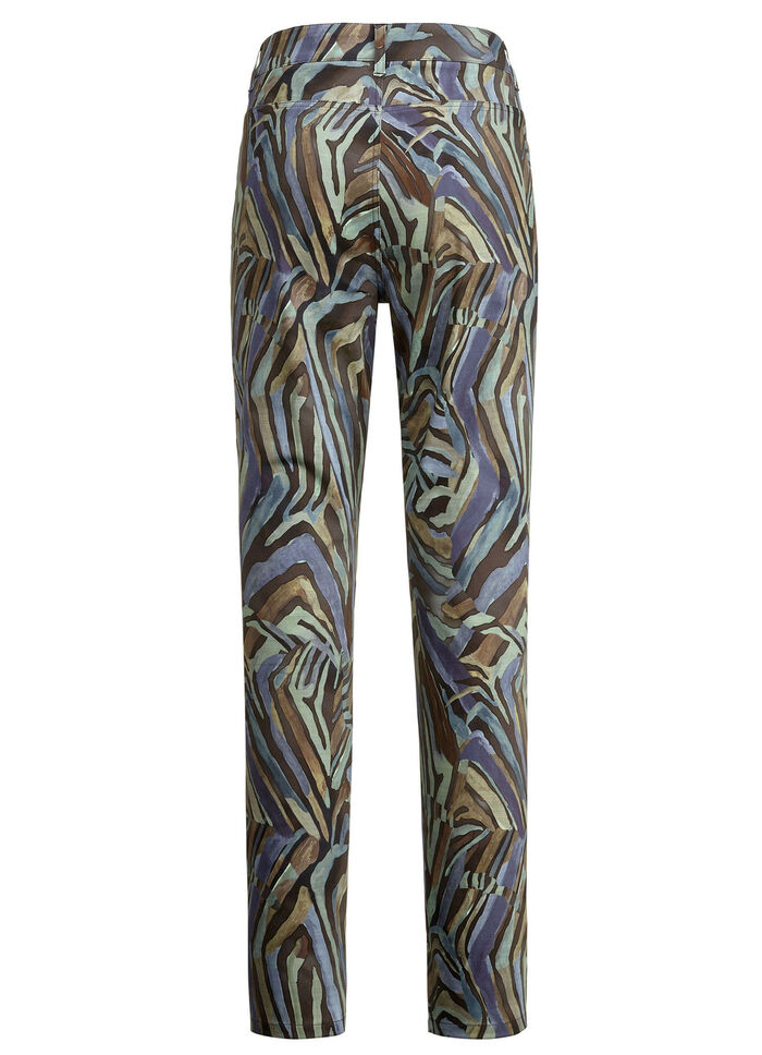 Broek met elastische tailleband aan de achterkant JEANSBLAUW/SALIEBRUIN