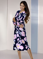 Nachthemd met lange mouwen en 1-knoopssluiting bij de halslijn 