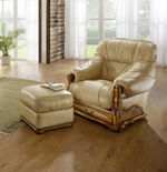 Italiaans gestoffeerd meubilair met echt lederen bekleding CR&Egrave;ME