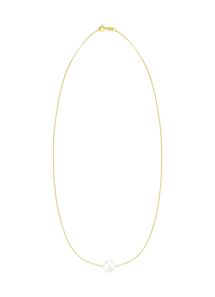 Filigraan ankerketting met gekweekte zoetwaterparels 