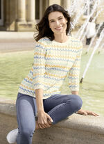 Trui met strepen in een golfdessin 