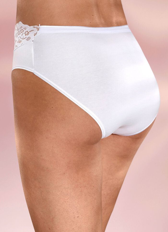 Laurina set van vier slips met elastische kant 