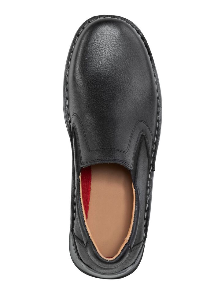 GINO GALANTE, klassieke herenpantoffels, met uitneembaar voetbed ZWART