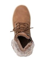 Veterlaarsje van schaduwrijk nubuckmateriaal BRUIN