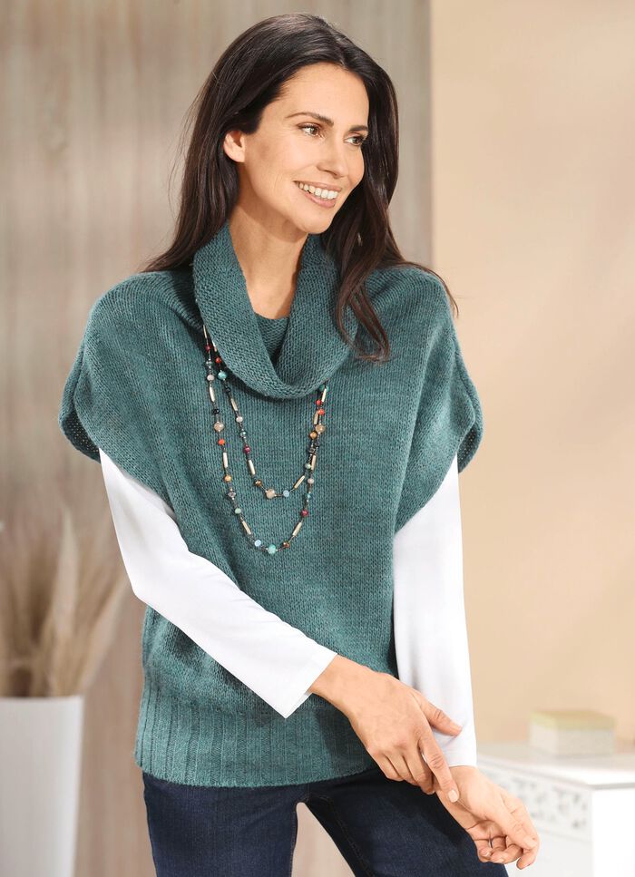 Trui met alpaca-inhoud DONKERE SALIE GEM&Ecirc;LEERD