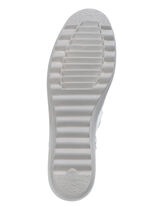 Gemini pantoffels van gedeeltelijk reli&euml;f nappaleer WIT-GRIJS