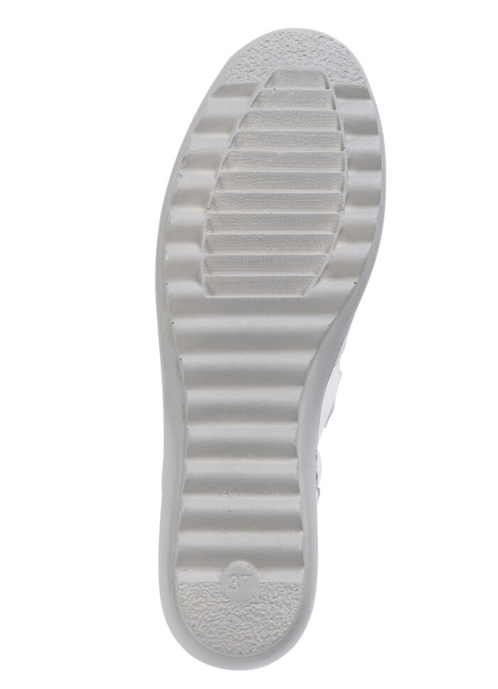 Gemini pantoffels van gedeeltelijk reli&euml;f nappaleer WIT-GRIJS