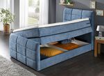 Boxspringbed met nachtkastje en topmatras BLAUW