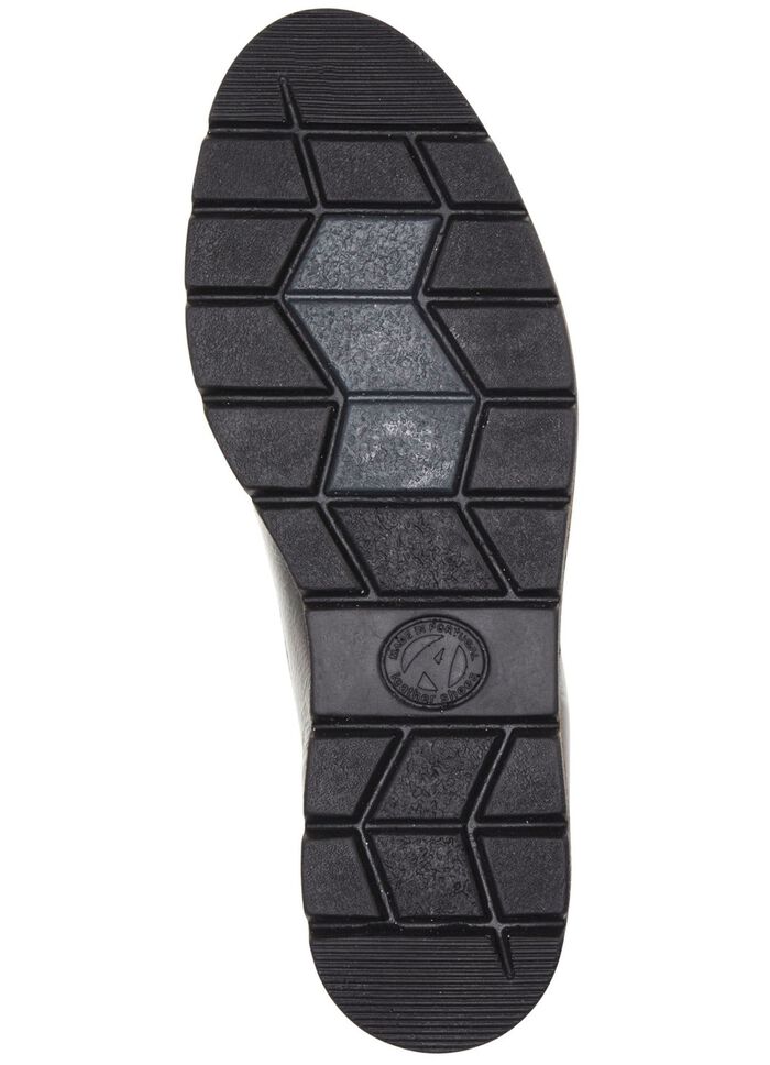 ELENA EDEN loafers van elegant verfrommeld lakleer ZWART