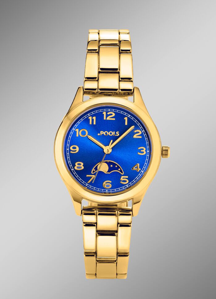 Quartz partnerhorloge van Pools met maanstanden 