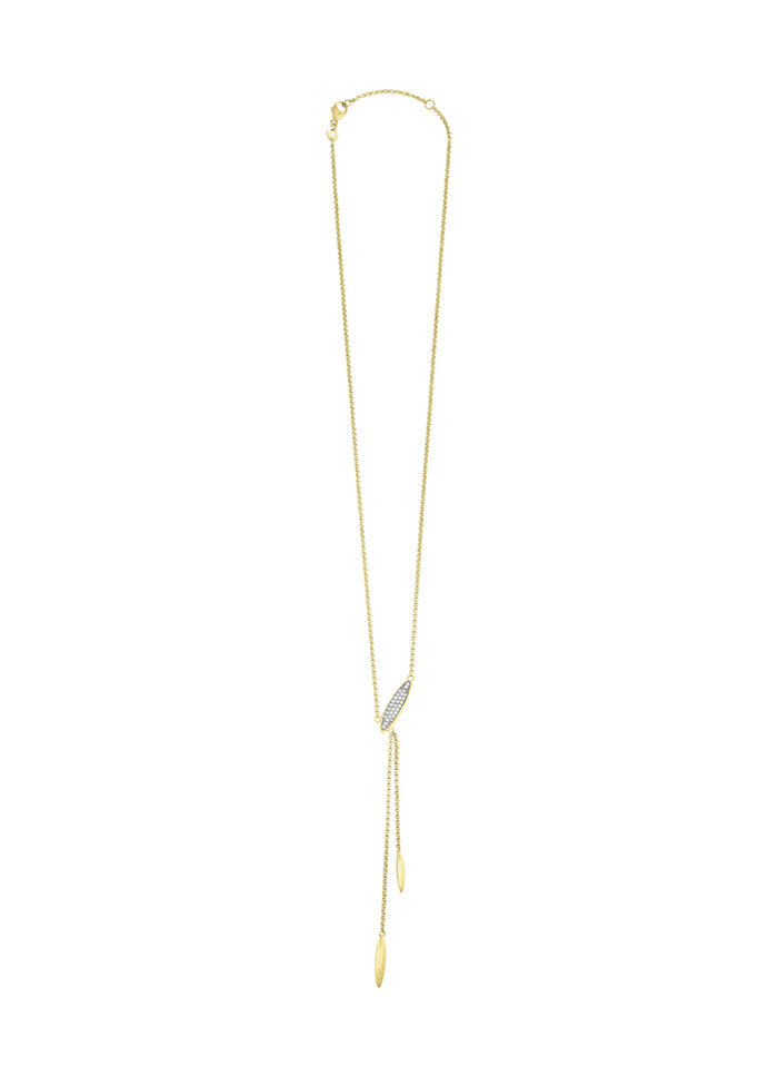 Vergulde ketting met zirkonia 