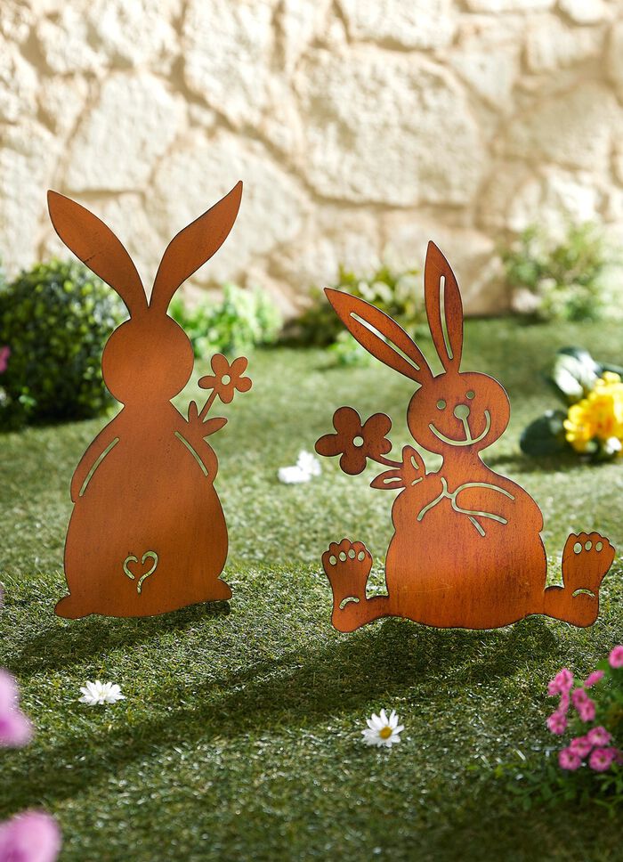 Tuinpalen "Paashazen", set van 2 