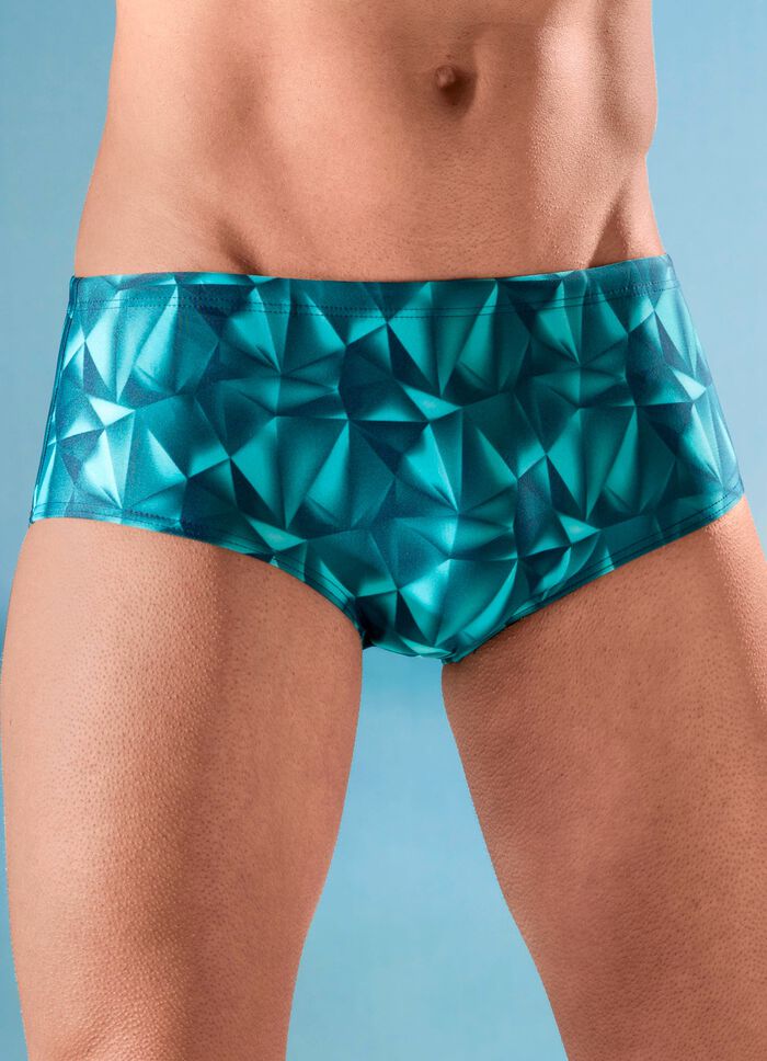 Schwab zwembroek in een hogere slipvorm met halve voering aan de voorkant 