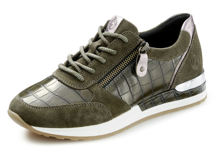 Veterschoenen met uitneembaar voetbed KAKI