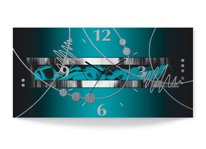 Moderne wandklok gemaakt van aluminium 