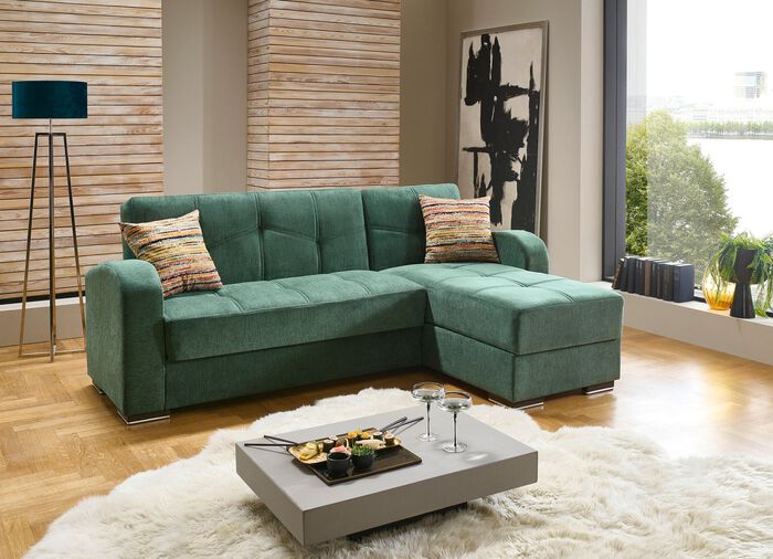 Gestoffeerde hoek met functie GROEN