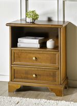 Dressoirserie met messingkleurige metalen knoppen NOTENBOOM