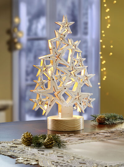 Verlichte dennenboom 