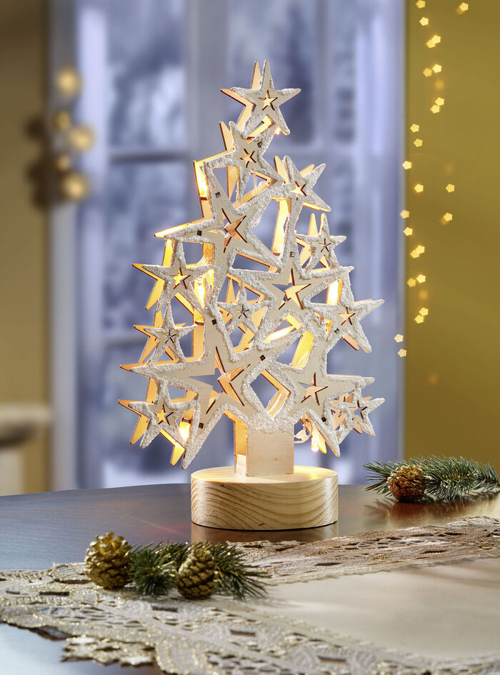 Verlichte dennenboom 