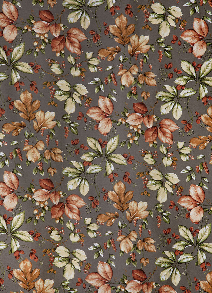 Overgordijn met bladmotieven 