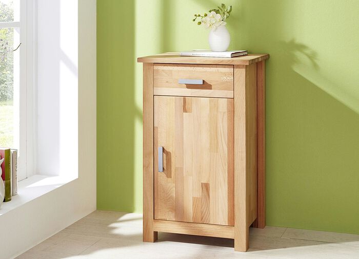 Ladekast, 1 deur, met massief beukenkernfront 