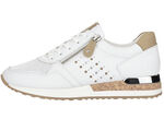 Remonte sneakers met decoratieve perforaties eronder WIT-ZAND