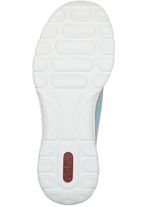 Rieker sneakers met elastische decoratieve vetersluiting LICHTBLAUW-WIT