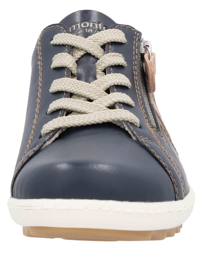 Remonte veterschoen van gedeeltelijk gebosseleerd nappaleer 