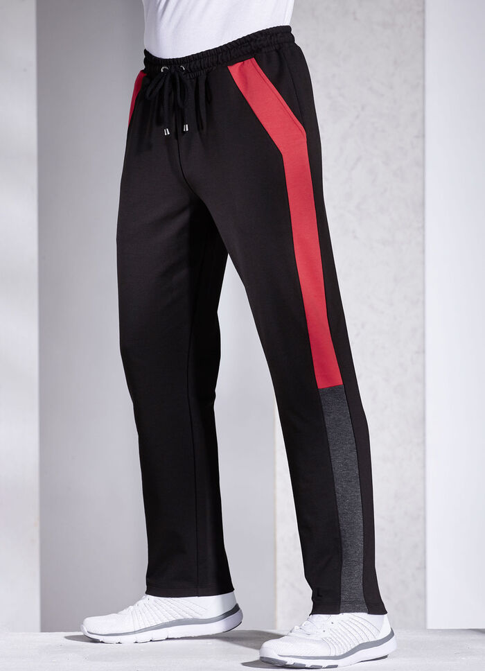 Casual broek met zijzakken 