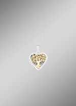 Hartvormig medaillon in tweekleurig om te openen 