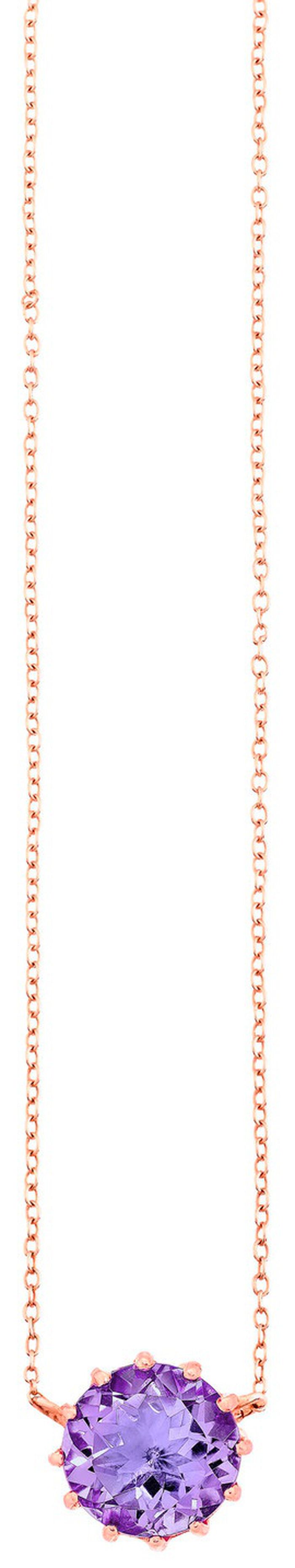 Fonkelende ketting met echte amethist 