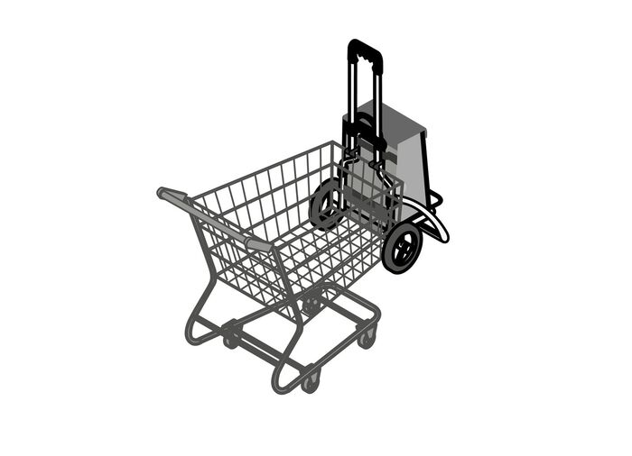 Lichtgewicht en stille Royal Shopper boodschappenscooter GRIJS