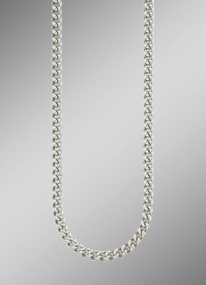 Platina stoeprand ketting 