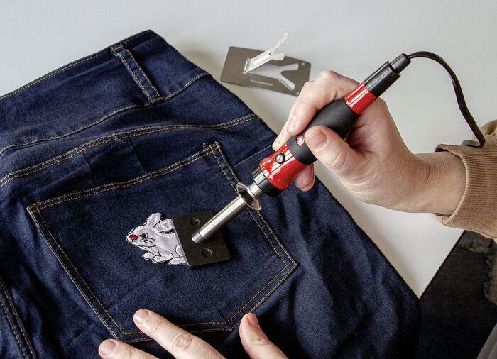 No Stitch naaipoeder met hittestrijkijzer 