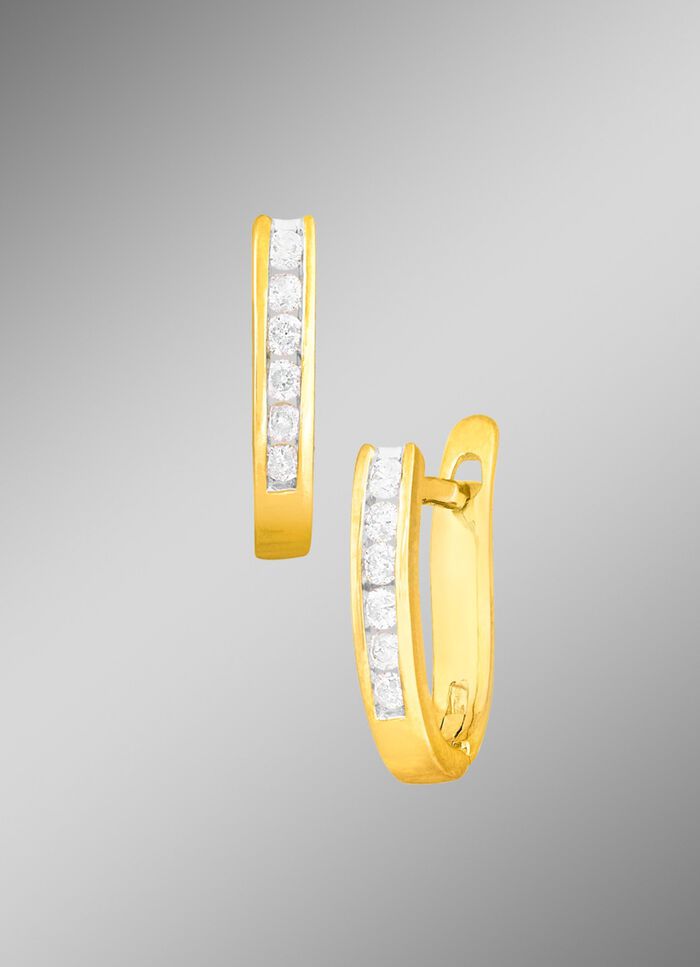 Klassieke oorringen met diamanten 