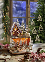 Verlicht winterbostafereel met timerfunctie 