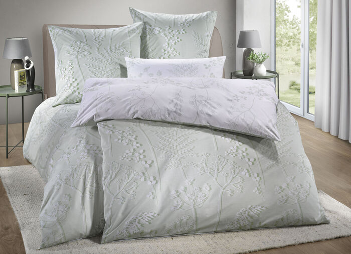 Omkeerbaar beddengoedset van 100% katoen GROEN