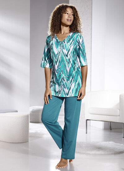 Loungewearset met V-hals 