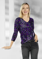 Shirt met briljante kleuren inkjetprint 