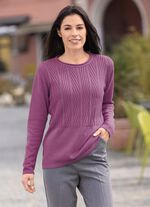 Trui met scheerwol MAUVE