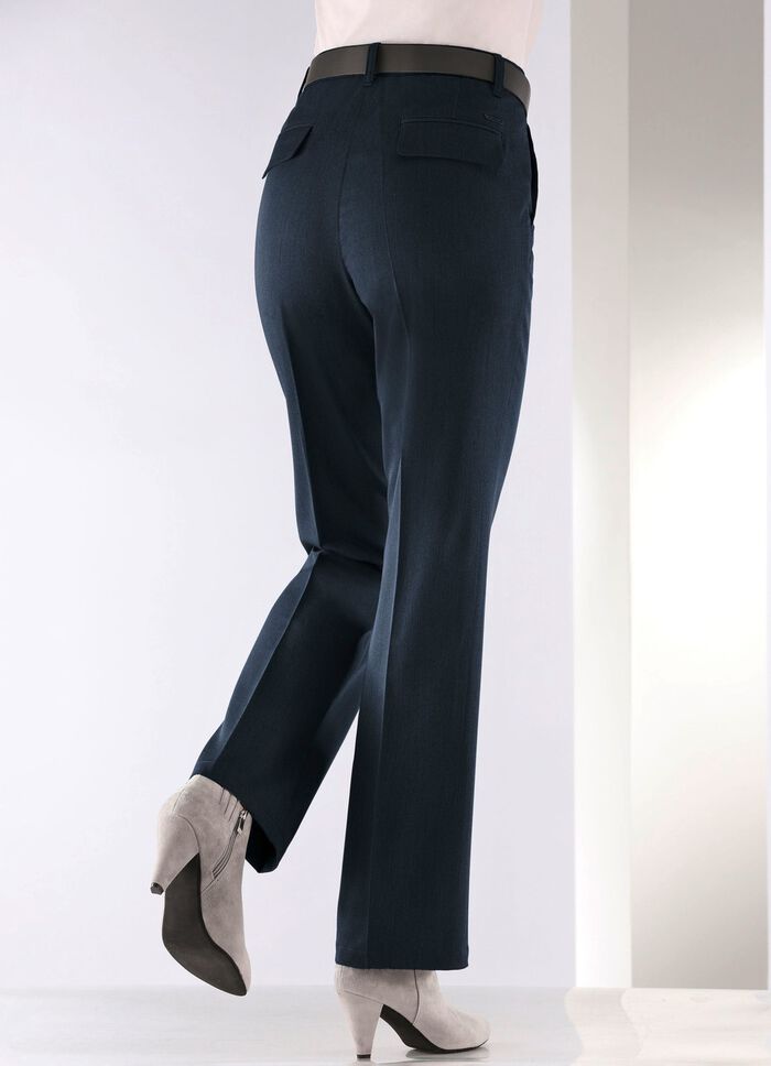 Broek met elastische inzetstukken aan de achterkant 