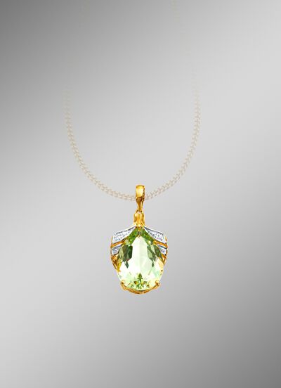 Hanger met groene amethist 