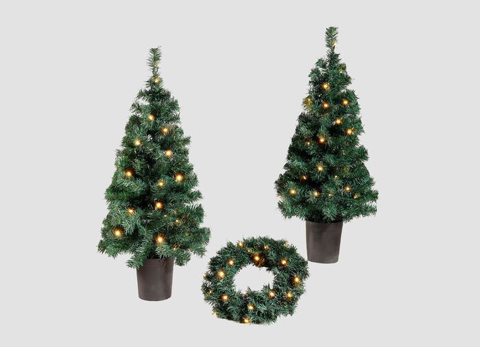 Het perfecte decoratie-idee: LED-decoratieset, 3-delig 