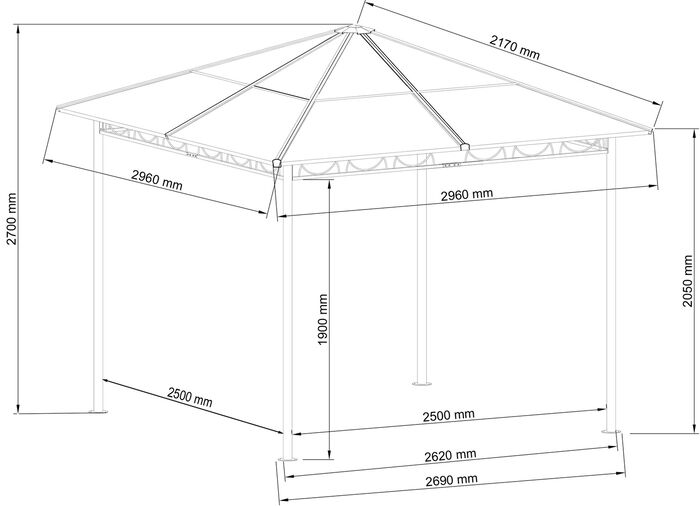 Stijlvol hardtop paviljoen 