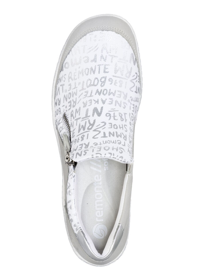 Remonte pantoffels met uitneembare binnenzool WIT-LICHTGRIJS