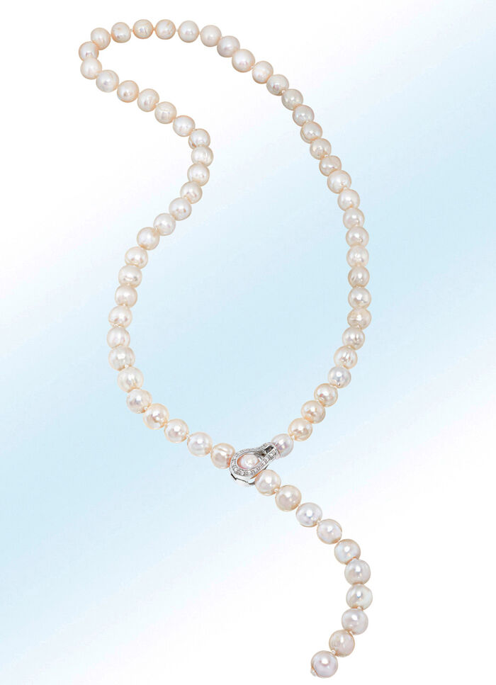 Prachtige Y ketting met zoetwaterkweekparels 