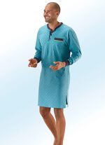 Nachthemd met knoopsluiting, opgestikte borstzak, manchetten 