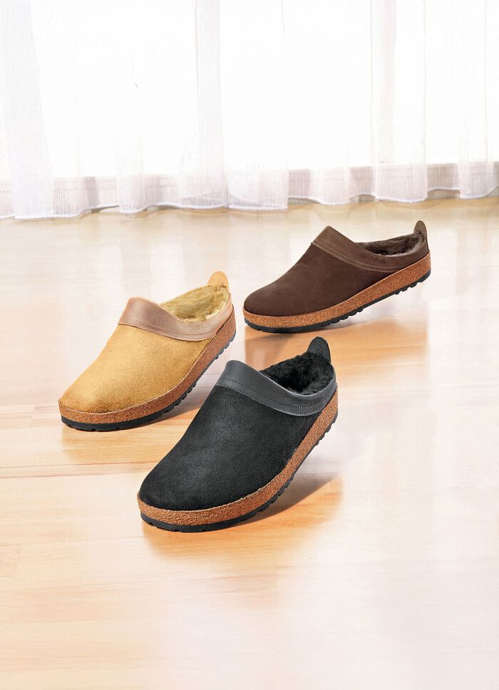 Klompen van lamsvacht, voor dames en heren, van Haflinger 