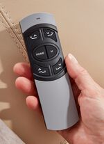 Met leer beklede hoek met relaxfunctie BEIGE