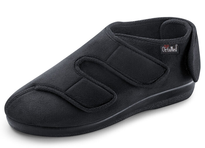 Slippers met comfortabele instap ZWART